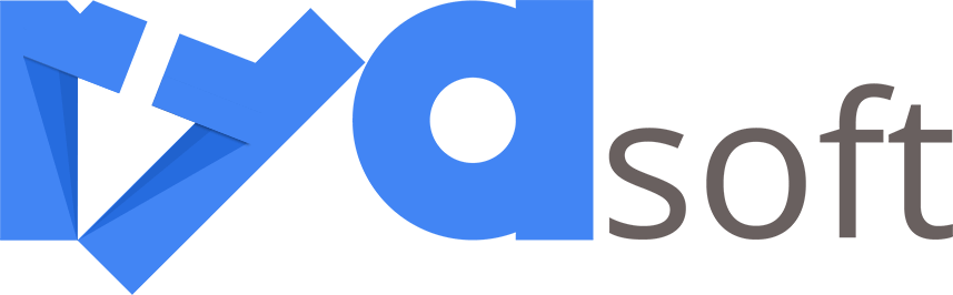 ryasoft logo with gray